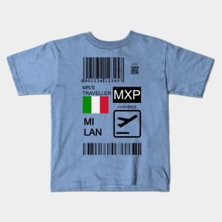 Milan Italy travel ticket Kids T-Shirt